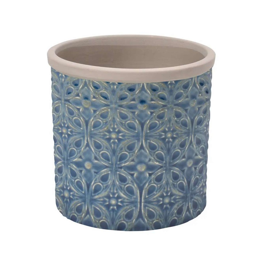 Collections * | Burgon & Ball Porto Dark Blue Glazed Pot Small