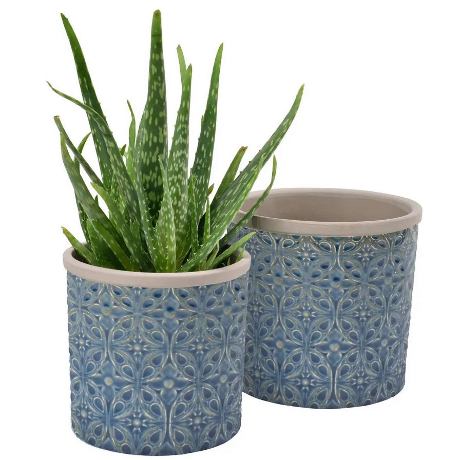 Collections * | Burgon & Ball Porto Dark Blue Glazed Pot Small