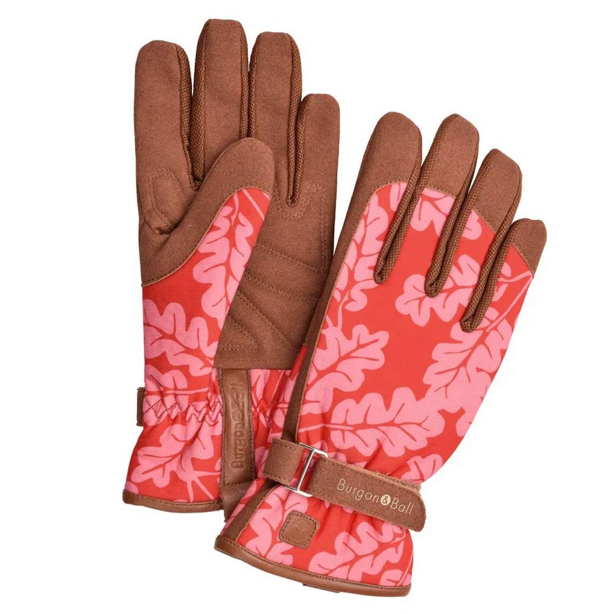 Collections * | Burgon & Ball Love The Glove Oak Leaf Poppy M/L