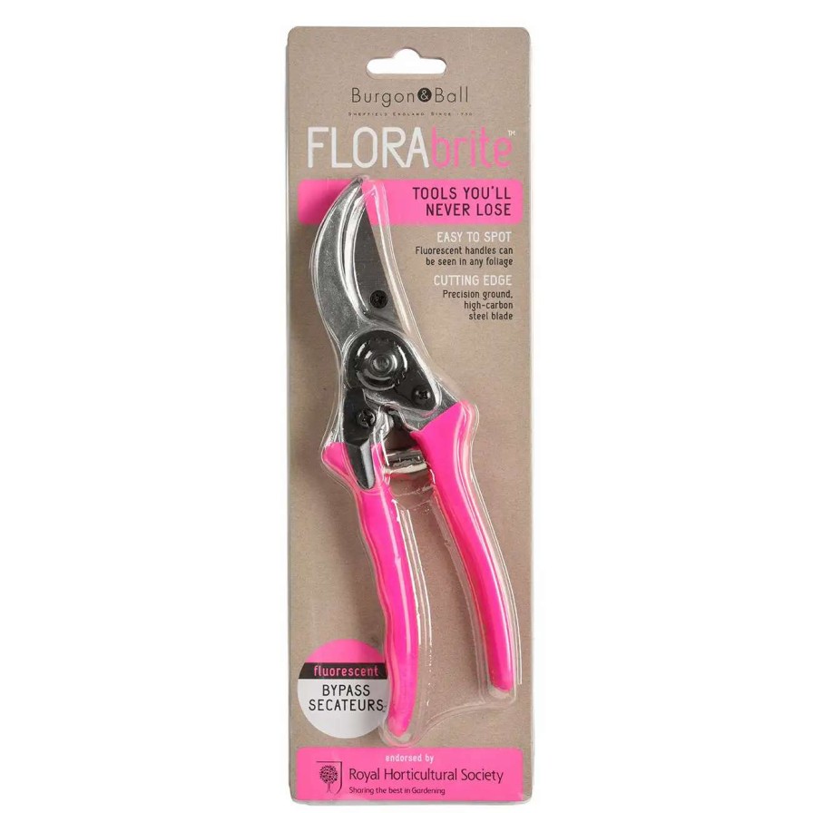 Tools * | Burgon & Ball Florabrite Pink Bypass Secateurs