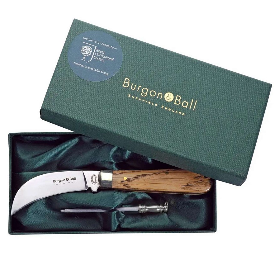 Tools * | Burgon & Ball Classic Pruning Knife & Steel Gift Set