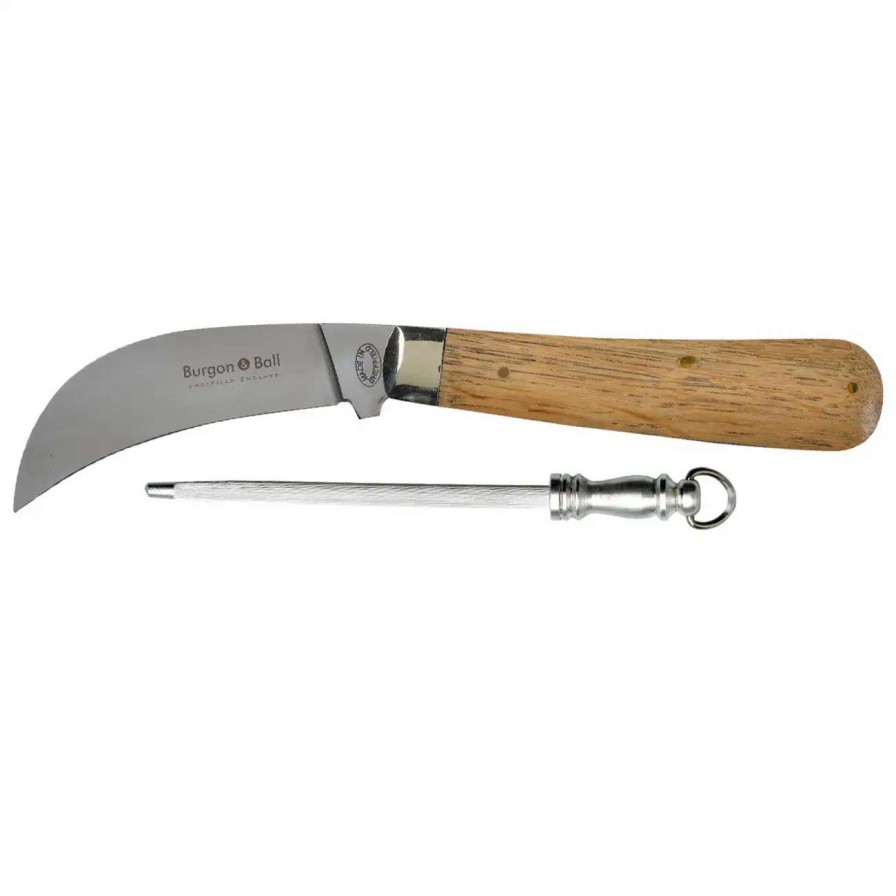 Tools * | Burgon & Ball Classic Pruning Knife & Steel Gift Set