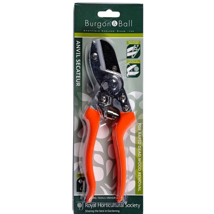 Tools * | Burgon & Ball Anvil Secateur Rhs Endorsed