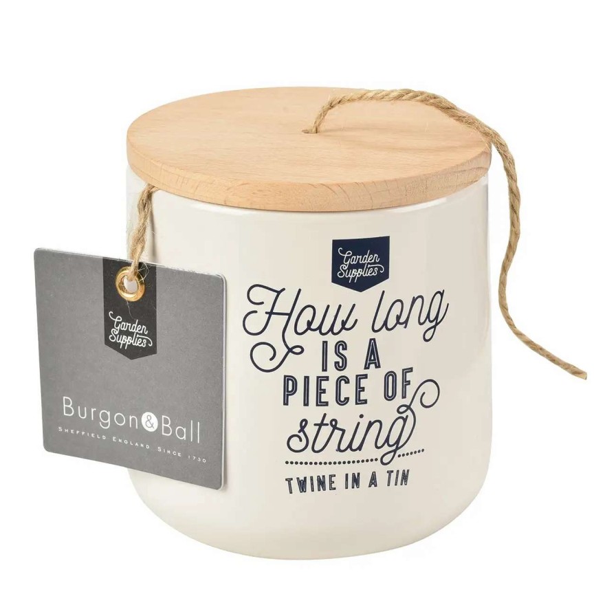 Collections * | Burgon & Ball Twine Dispenser With 120M Of Jute Twine Stone