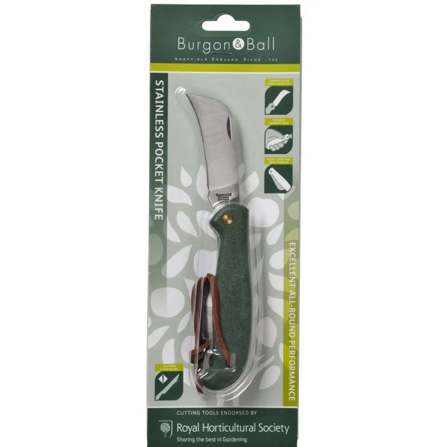 Tools * | Burgon & Ball Stainless Pocket Knife Rhs Endorsed