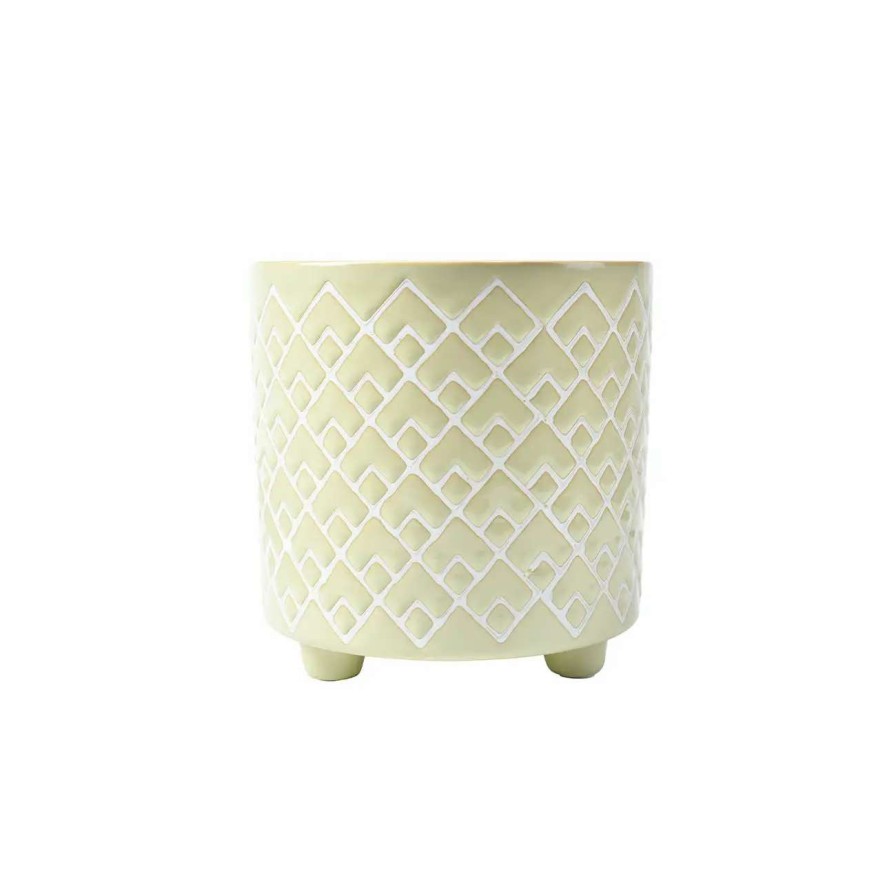 Collections * | Burgon & Ball Bilbao Pale Jade Glazed Pot Small