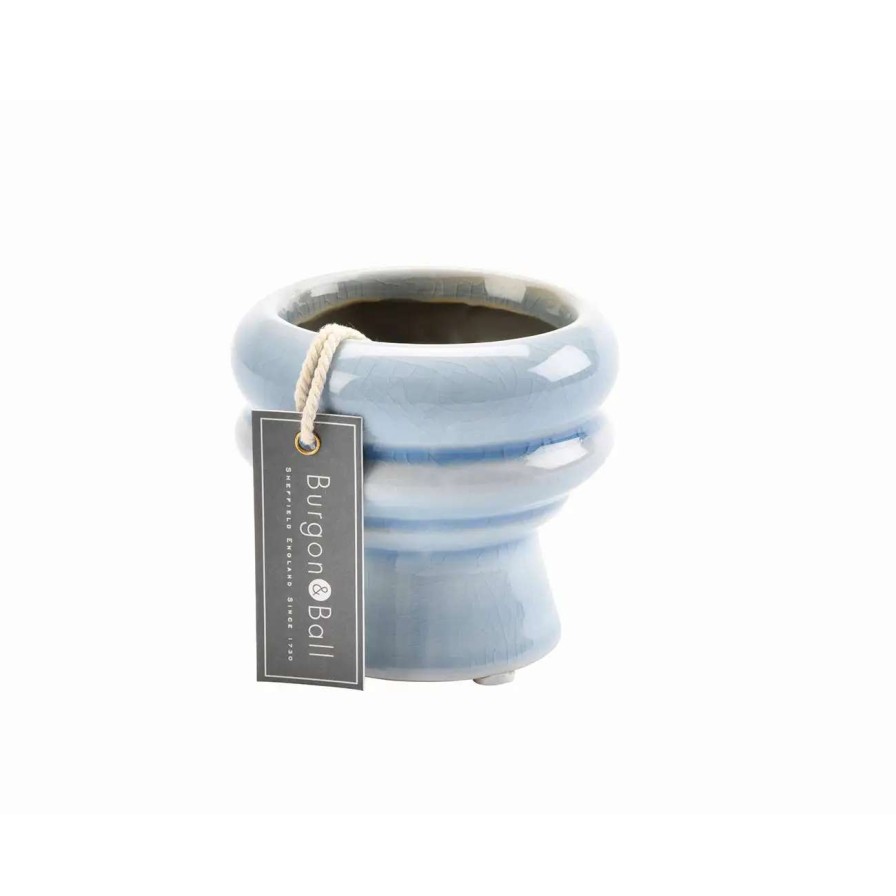 Collections * | Burgon & Ball Florence Glazed Pot Light Blue