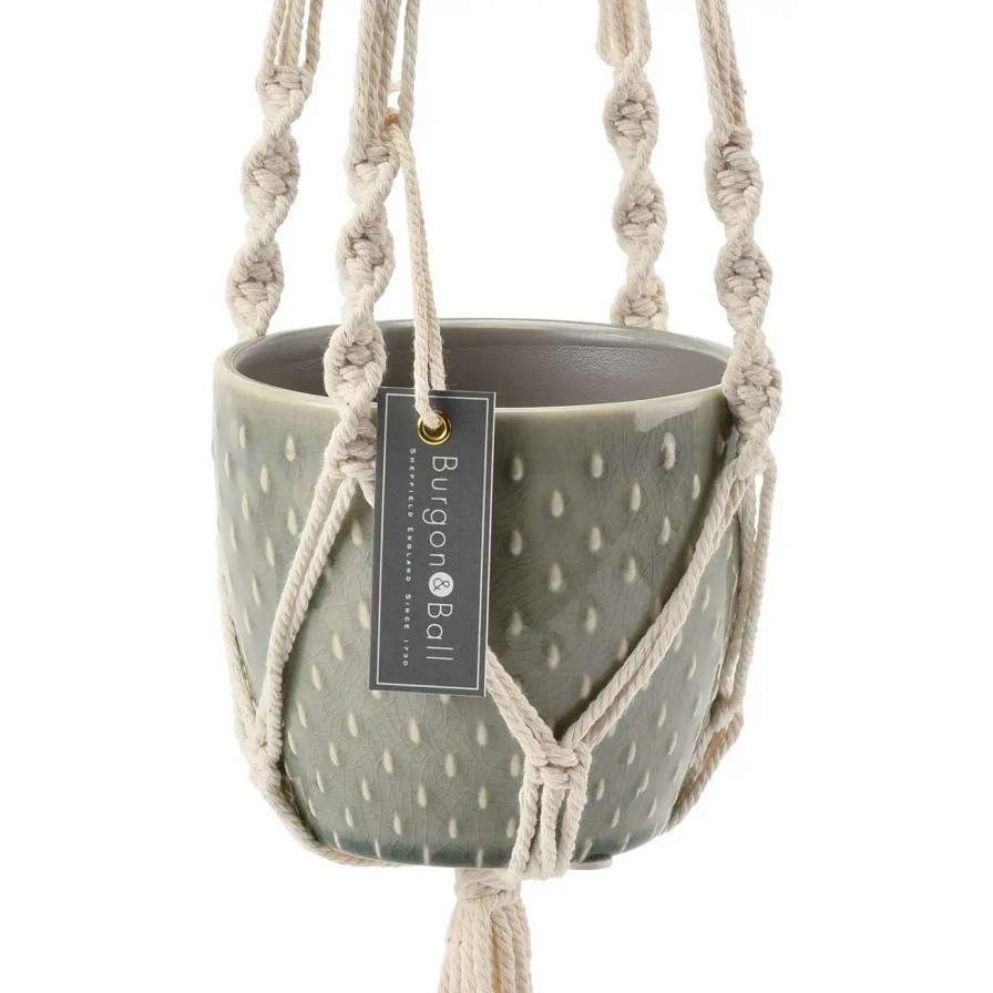 Collections * | Burgon & Ball Macrame Hanging Pot