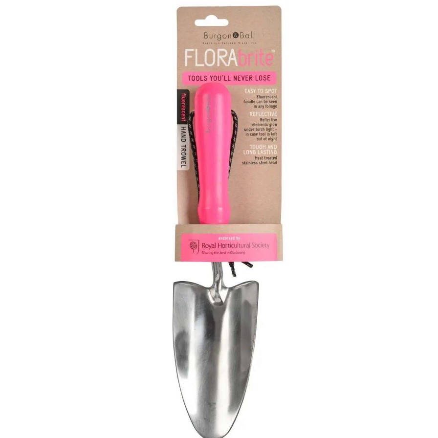 Tools * | Burgon & Ball Florabrite Pink Hand Trowel