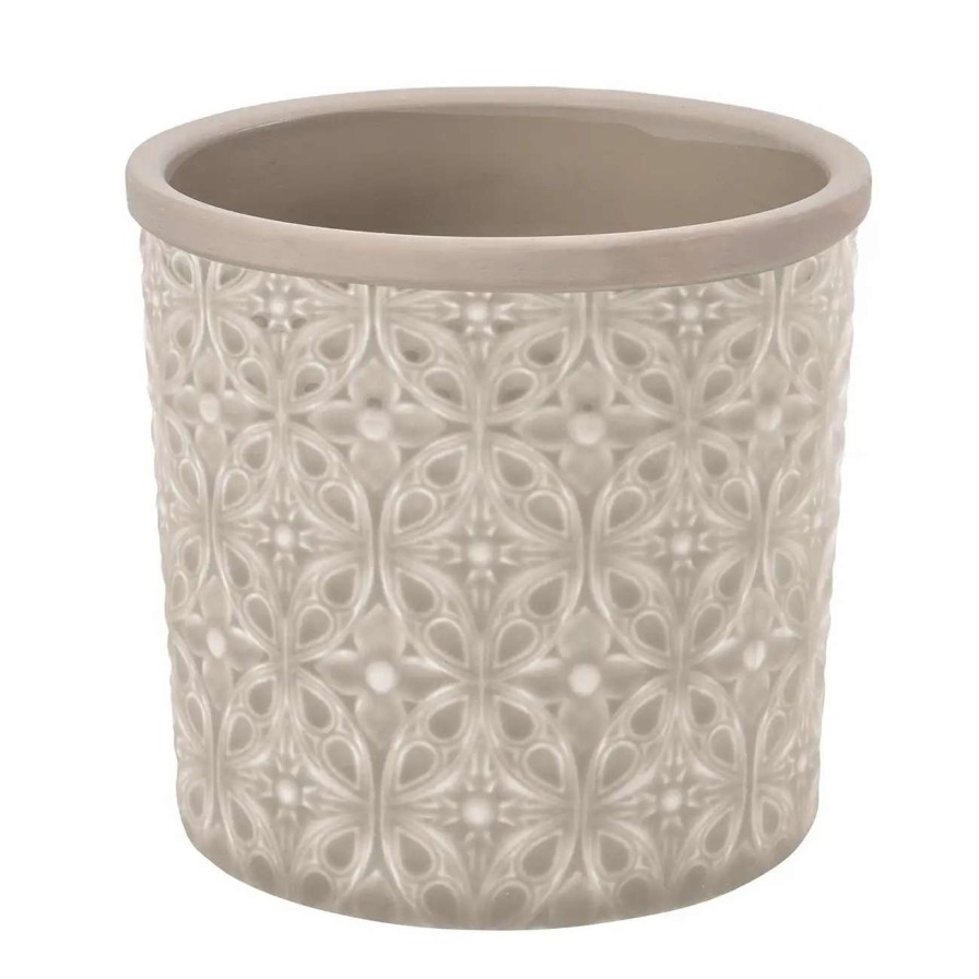 Collections * | Burgon & Ball Porto Grey Glazed Pot Large