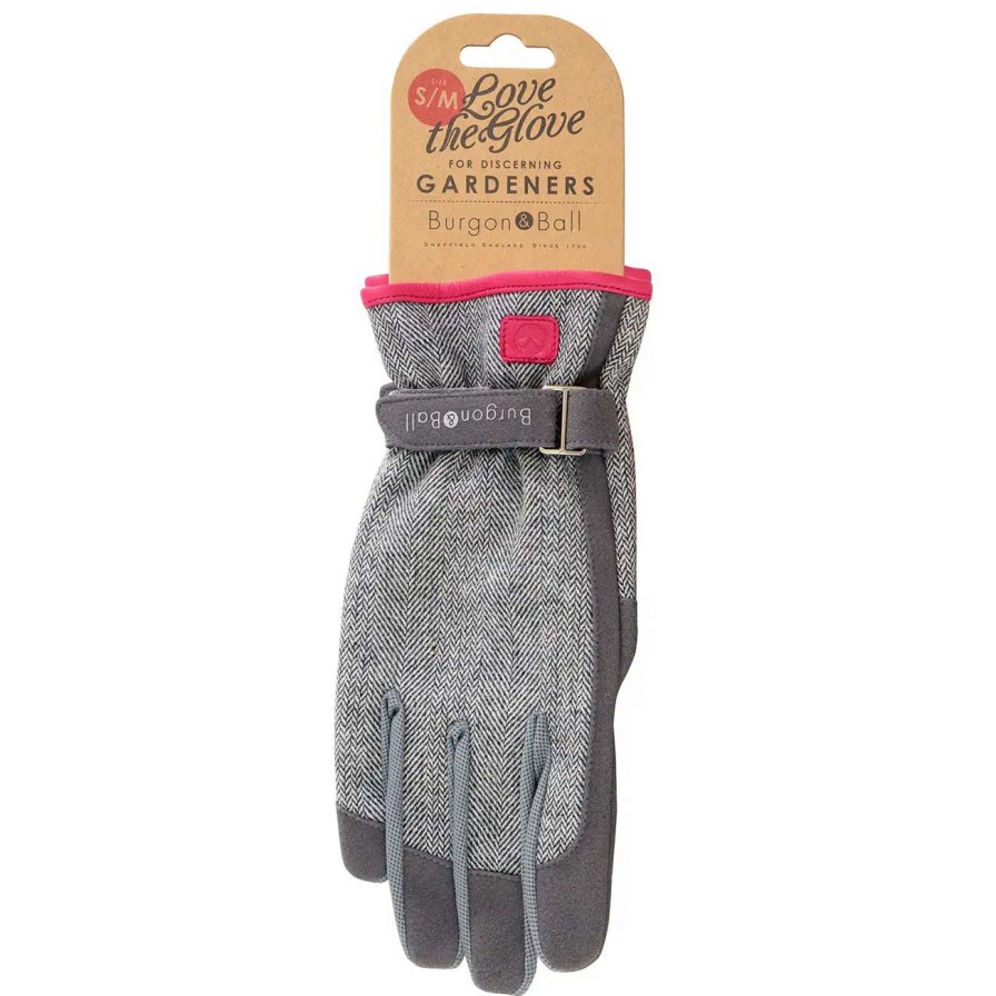 Collections * | Burgon & Ball Love The Glove Grey Tweed M/L