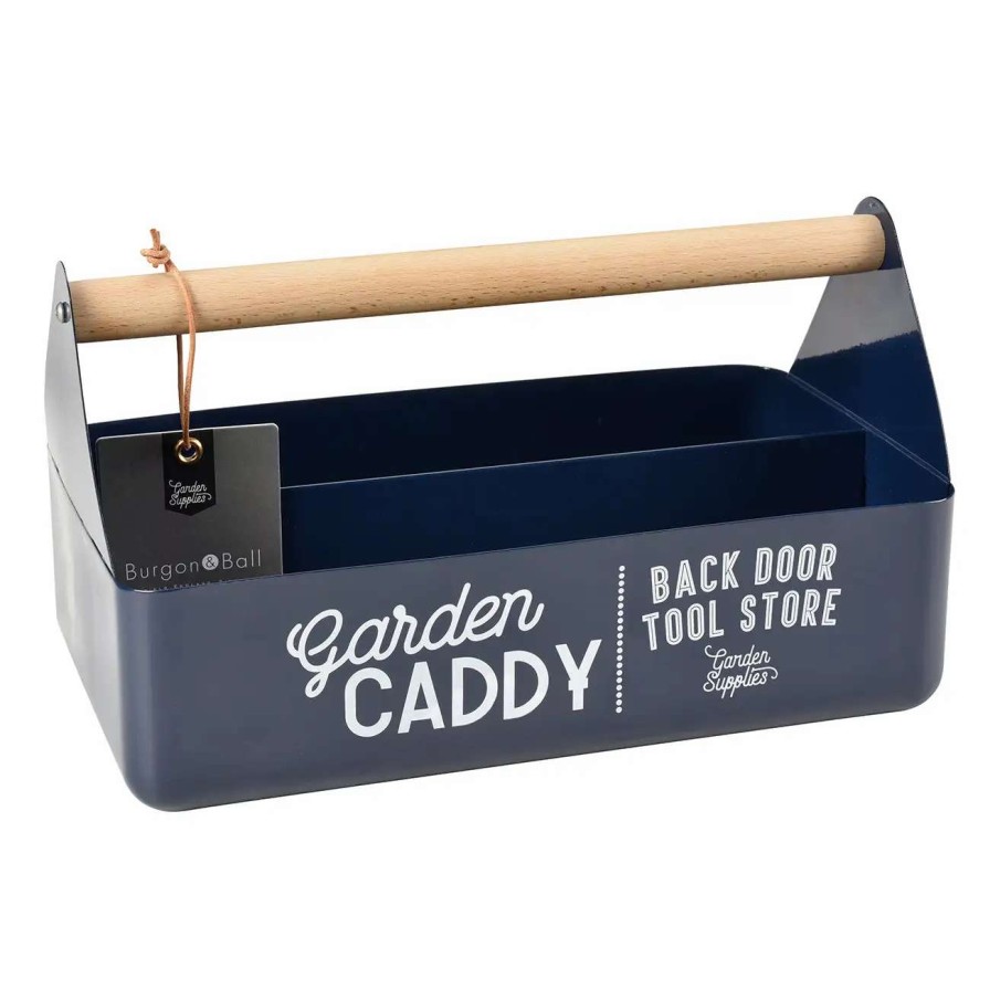 Collections * | Burgon & Ball Garden Caddy Atlantic Blue