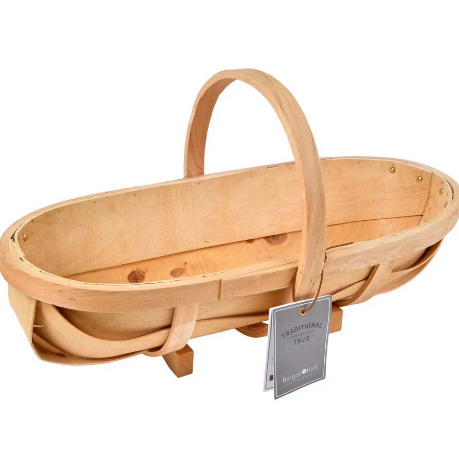 Collections * | Burgon & Ball Traditional Wooden Trug Large