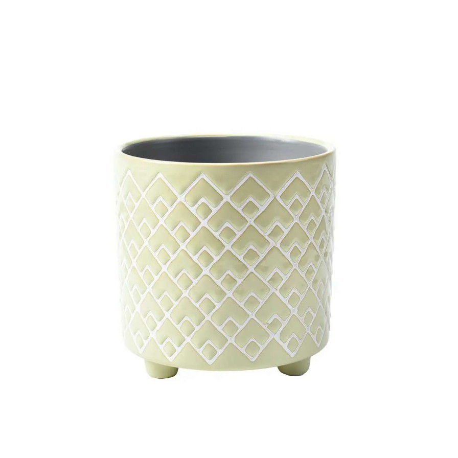 Collections * | Burgon & Ball Bilbao Pale Jade Glazed Pot Large