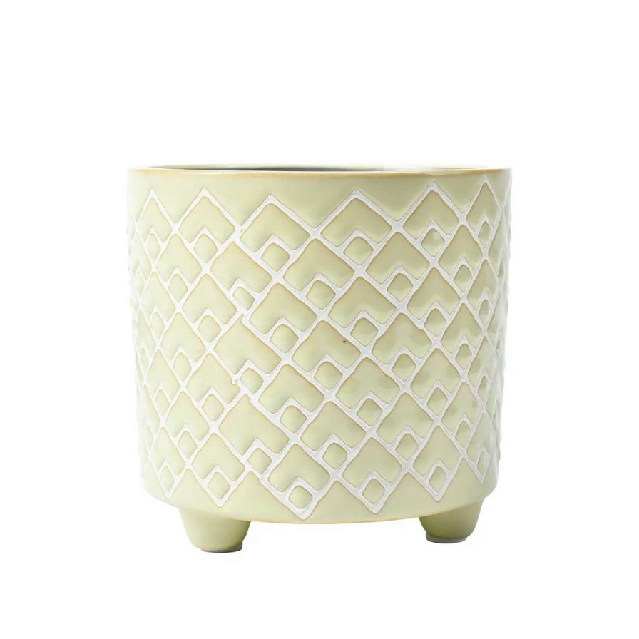 Collections * | Burgon & Ball Bilbao Pale Jade Glazed Pot Large