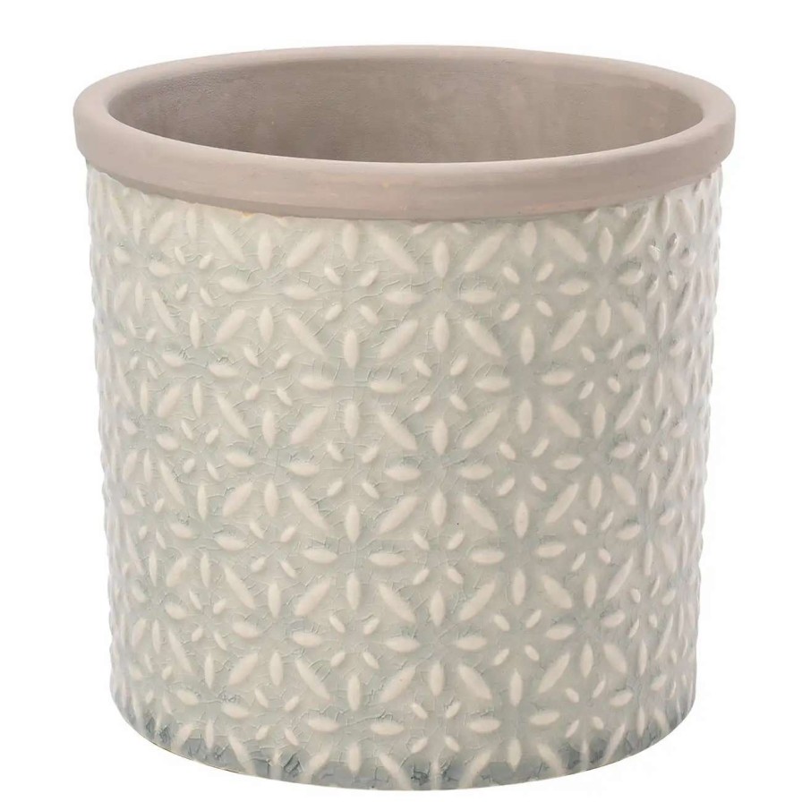 Collections * | Burgon & Ball Tuscany Grey Glazed Pot Large