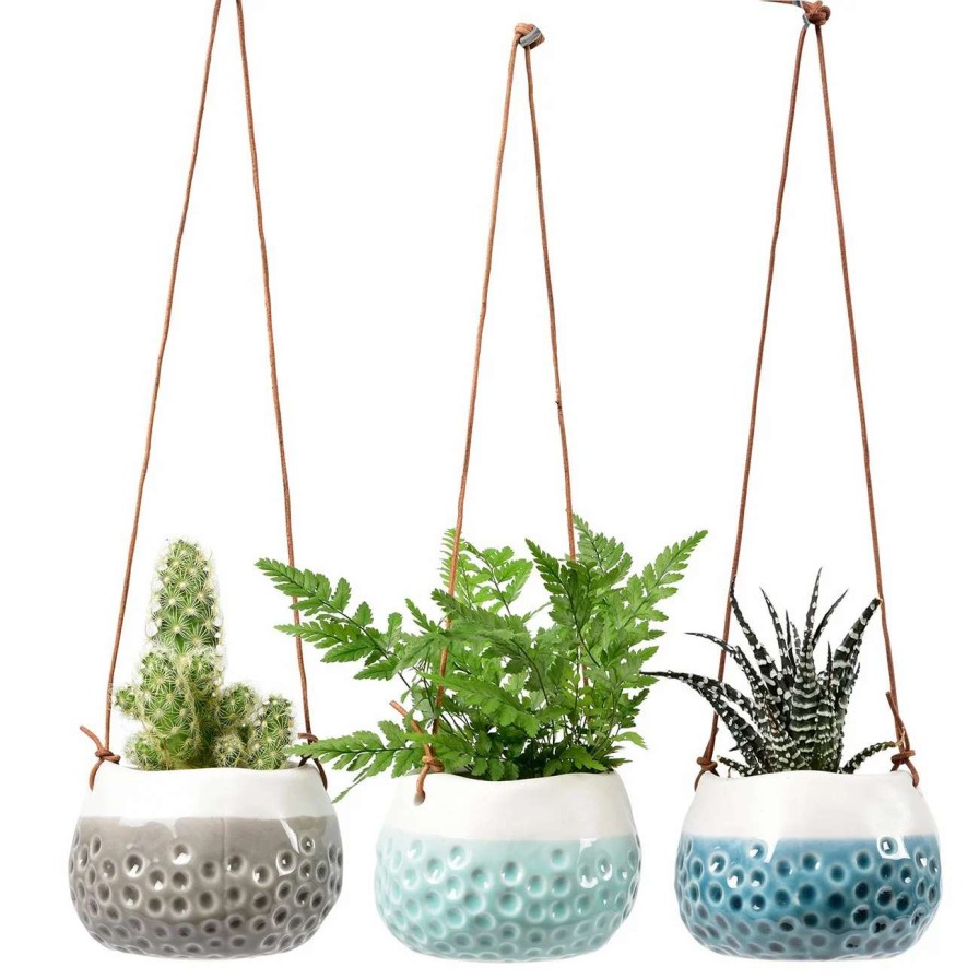 Collections * | Burgon & Ball Trio Of 'Baby Dotty' Hanging Pots