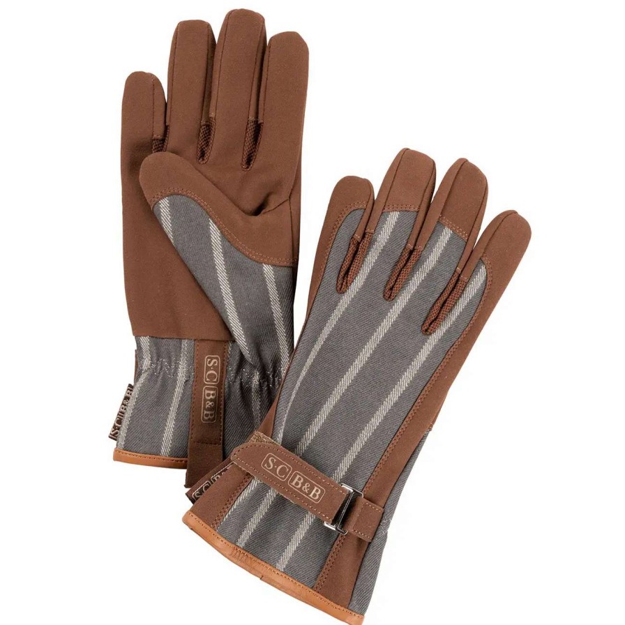 Collections * | Burgon And Ball Sophie Conran Everyday Gloves Grey Ticking