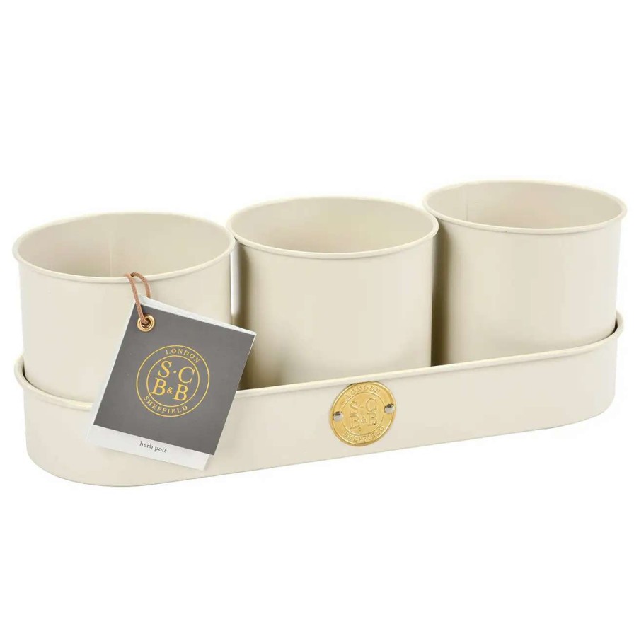 Collections * | Burgon And Ball Sophie Conran Herb Pots Buttermilk