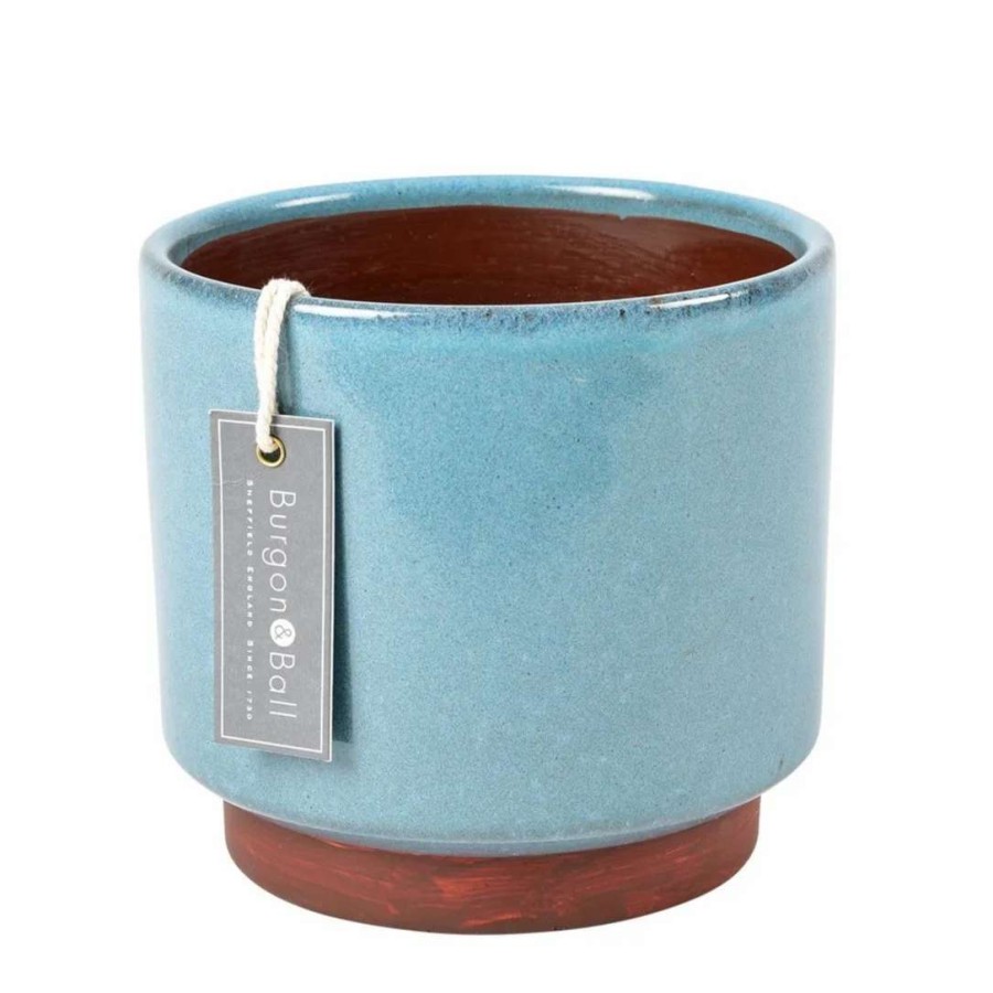 Collections * | Burgon & Ball Malibu Blue Glazed Pot Large