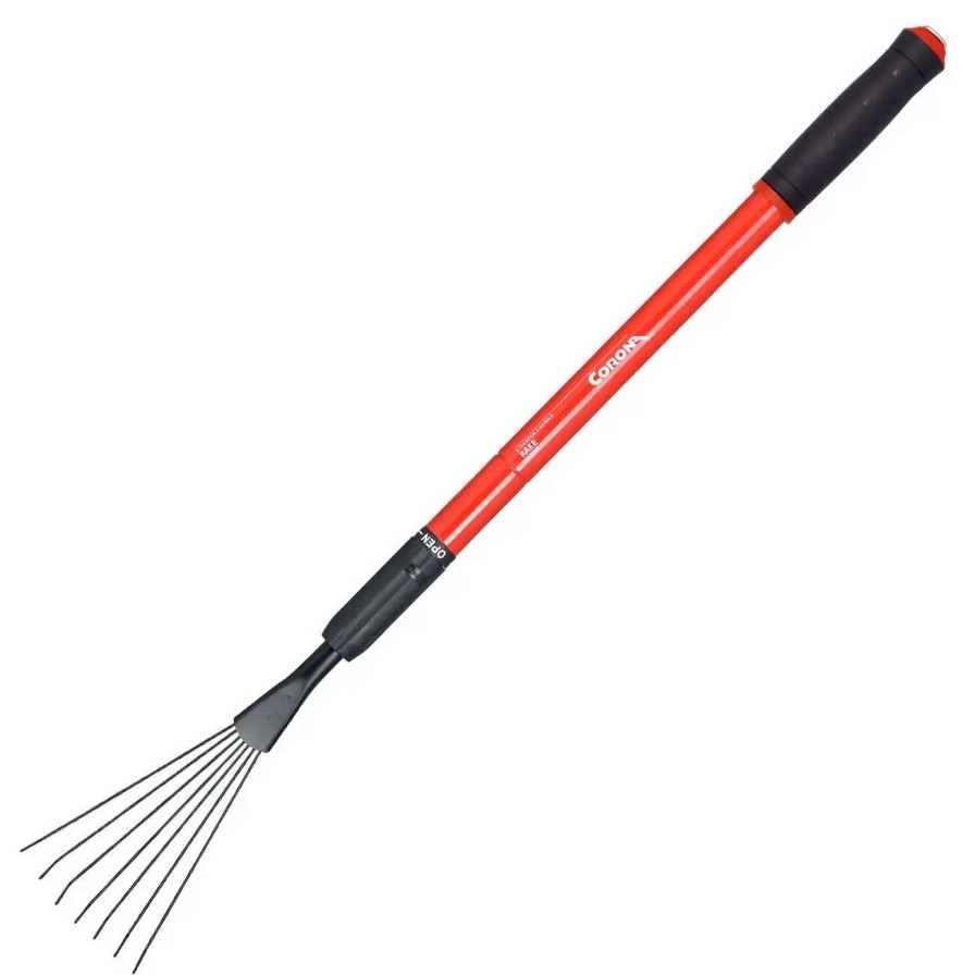 Tools * | Burgon & Ball Corona Extendahandle Lightweight Flat-Tine Garden Rake