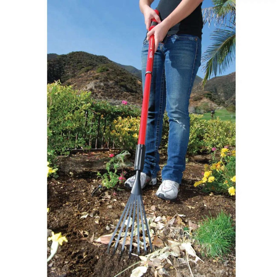 Tools * | Burgon & Ball Corona Extendahandle Lightweight Flat-Tine Garden Rake