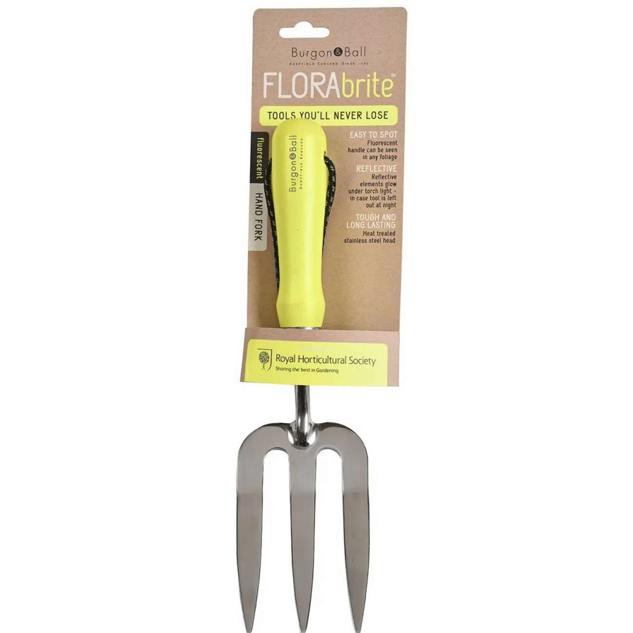 Tools * | Burgon & Ball Florabrite Yellow Hand Fork