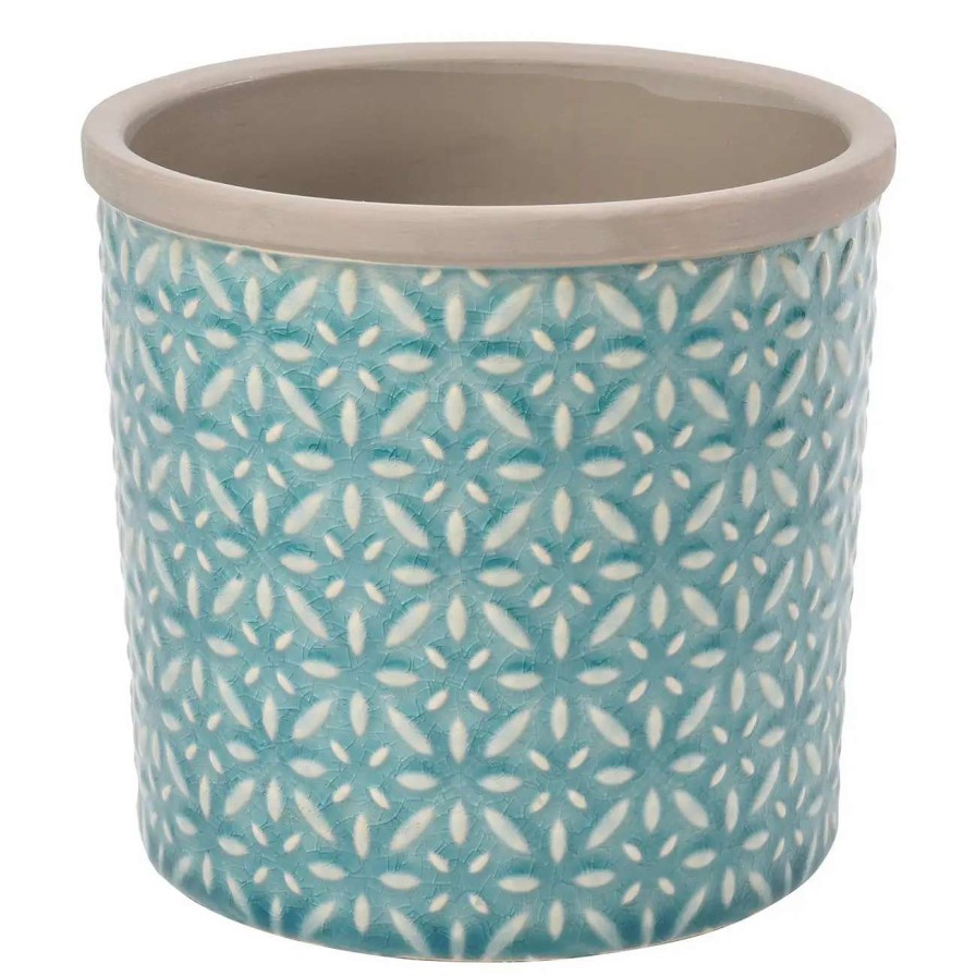 Collections * | Burgon & Ball Tuscany Blue Glazed Pot Large