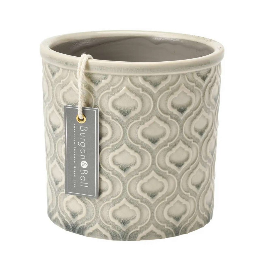 Collections * | Burgon & Ball Venetian Grey Glazed Pot Small