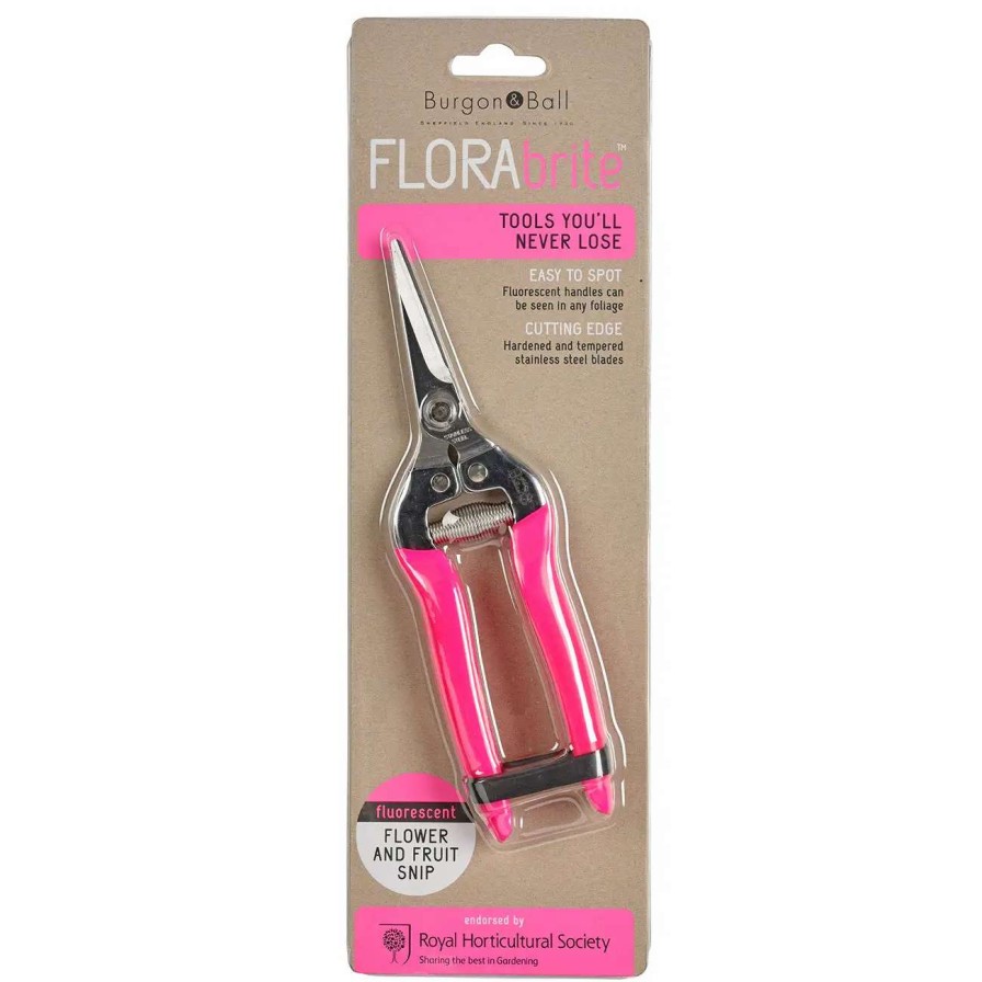 Tools * | Burgon & Ball Florabrite Pink Flower & Fruit Snip