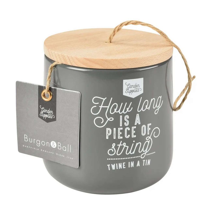 Collections * | Burgon & Ball Twine Dispenser With 120M Of Jute Twine Charcoal