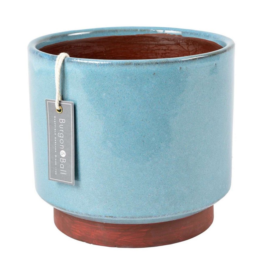 Collections * | Burgon & Ball Malibu Blue Glazed Pot Extra Large