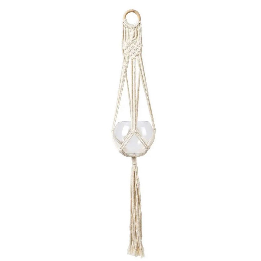 Collections * | Burgon & Ball Macrame Plant Pot Hanger Woodstock