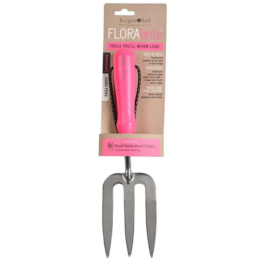 Tools * | Burgon & Ball Florabrite Pink Hand Fork