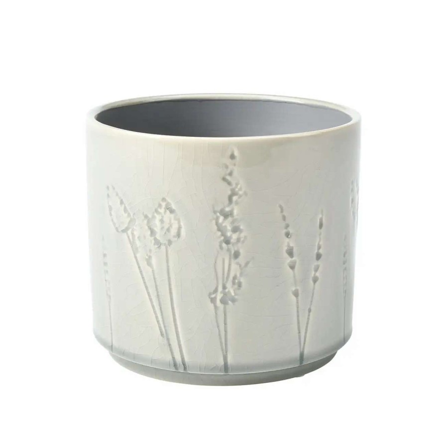 Collections * | Burgon & Ball Provence Grey Glazed Pot Large