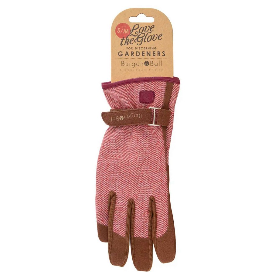 Collections * | Burgon & Ball Love The Glove Red Tweed S/M