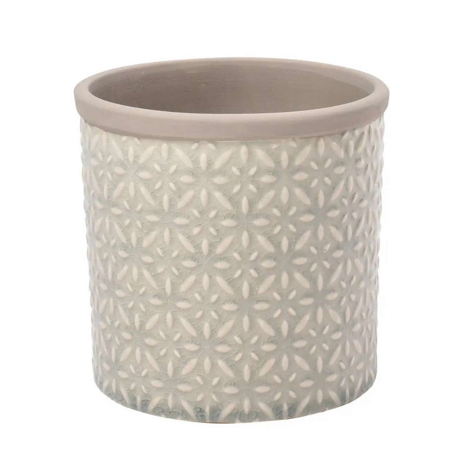 Collections * | Burgon & Ball Tuscany Grey Glazed Pot Small