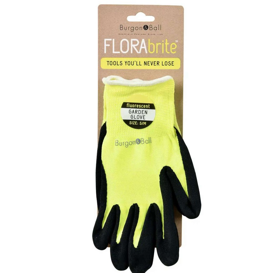 Collections * | Burgon & Ball Florabrite Yellow Garden Gloves S/M